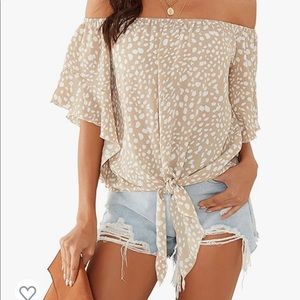 Off the shoulder floral print top